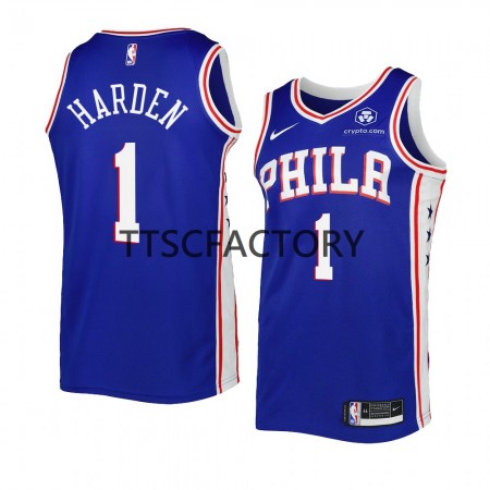 Maillot Homme Philadelphia 76ers James Harden 1 Nike 2022-2023 Icon Edition Royal Swingman